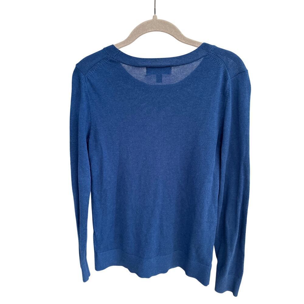 Banana Republic Forever Sweater XS Blue Merino Blend Crew Neck Lightweight Knit - Picture 9 of 10